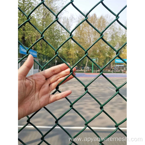 PVC Coated Diamond Mesh Wire Chain Link Fence
